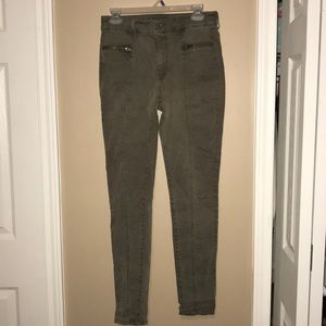 Army green high rise Jegging